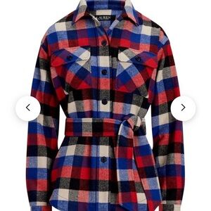 Lauren Ralph Lauren
Buffalo Check Belted Twill Shirt Jacket in Multi